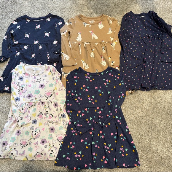 Lot Bundle of Toddler Girls 4T long sleeve dresses - Picture 1 of 1